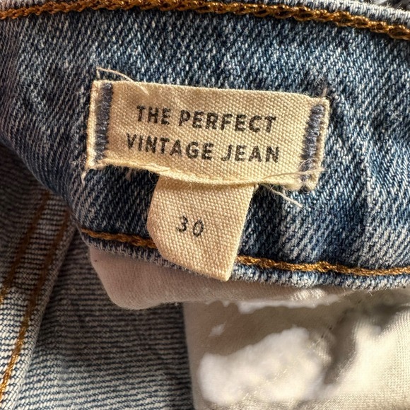 Madewell The Perfect Vintage Jean Women's Size 30 Light Wash Denim Frayed Hem - Picture 4 of 7